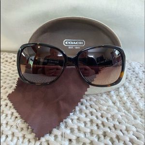 Coach Large Rectangle Sunglasses in Tortoise S8013